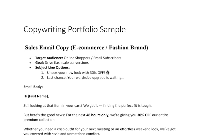 write high converting ad copy and sales emails